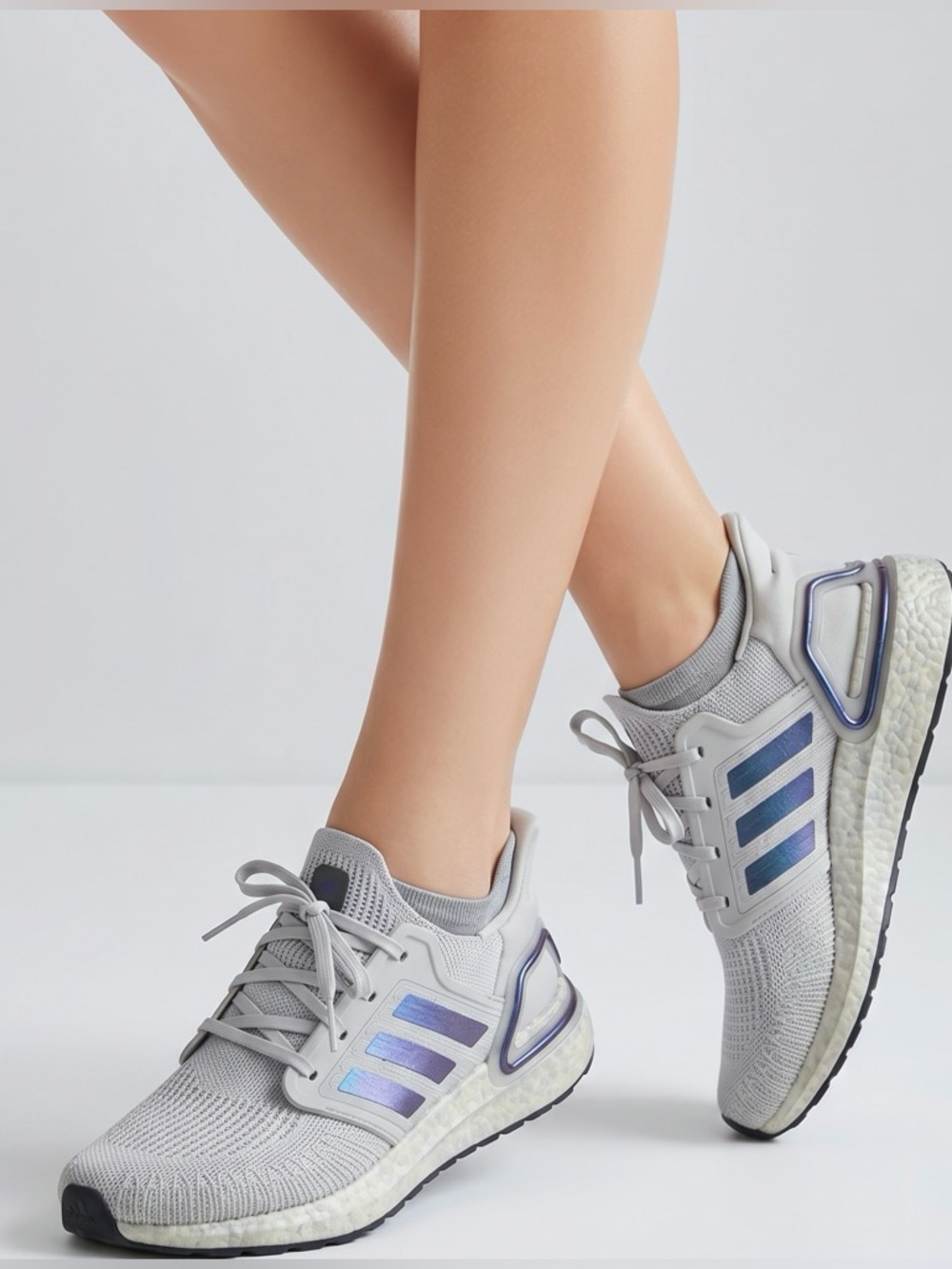Adidas Ultraboost 20 in the "Dash Grey" colorway